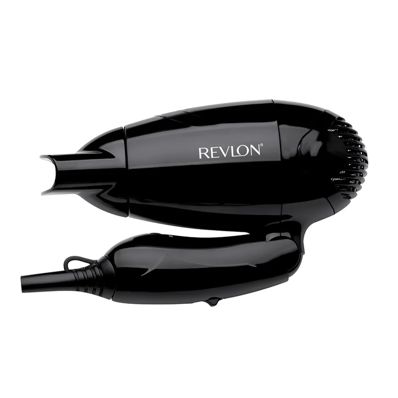 Revlon  Travel Hair Dryer, Foldable Design for Easy Storage, Compact and Light Weight, Worldwide Voltage, 1200 Watts, 2 Heat Speed Settings, Black – RVDR5305ARB1 for Women | Best Price UAE