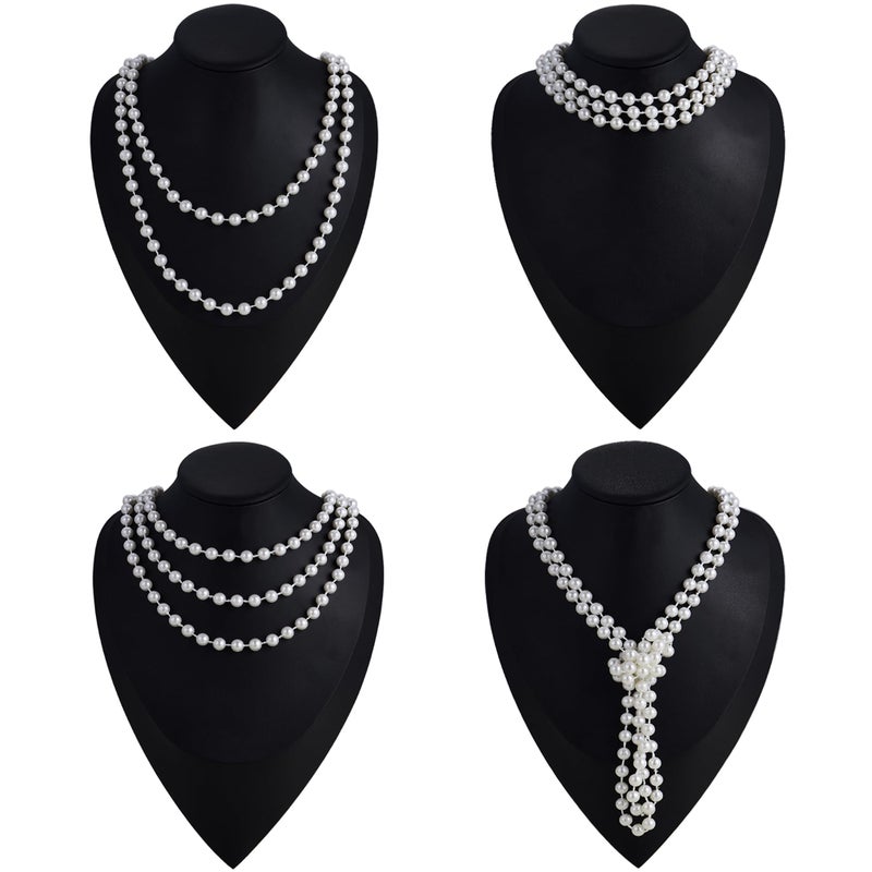 RIOSO 1920s Flapper Gatsby Accessories Set for Women Roaring 20s 20's Costume Black - Image 5