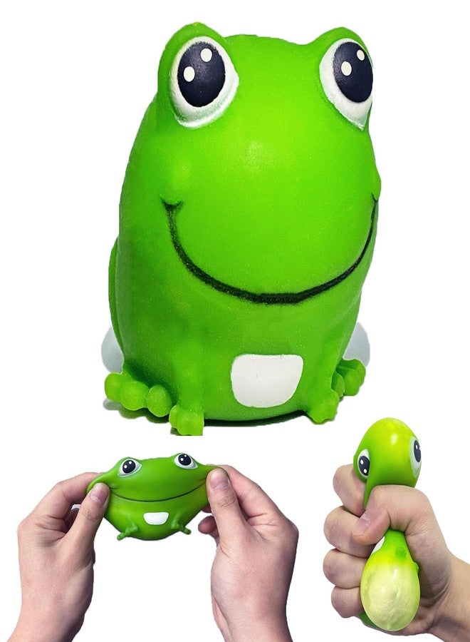 AiSiXin Frog Stress Balls Squeeze Toy for Anxiety Relief, Frog Squishy Sensory Toys for Adults and Kids, Stretch and Squeeze Cute Animal Stress Balls, Dough Ball Frog Toys for Party Favors - Image 1