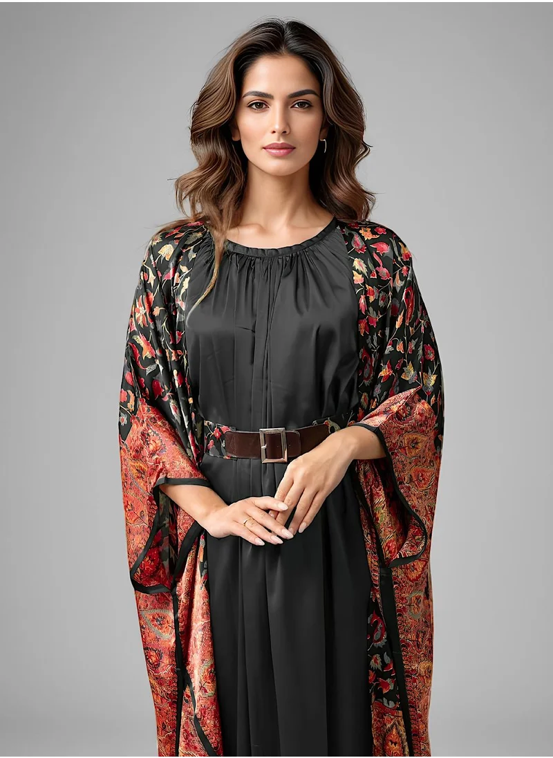 إكستاسي Printed Cape Dress Set