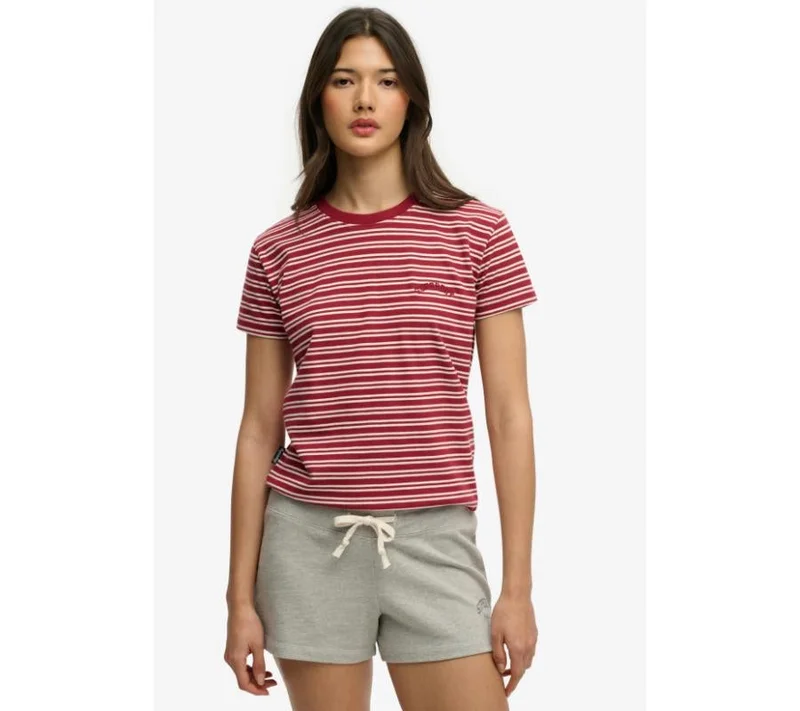 Superdry Essential Logo Striped Fitted T-Shirt