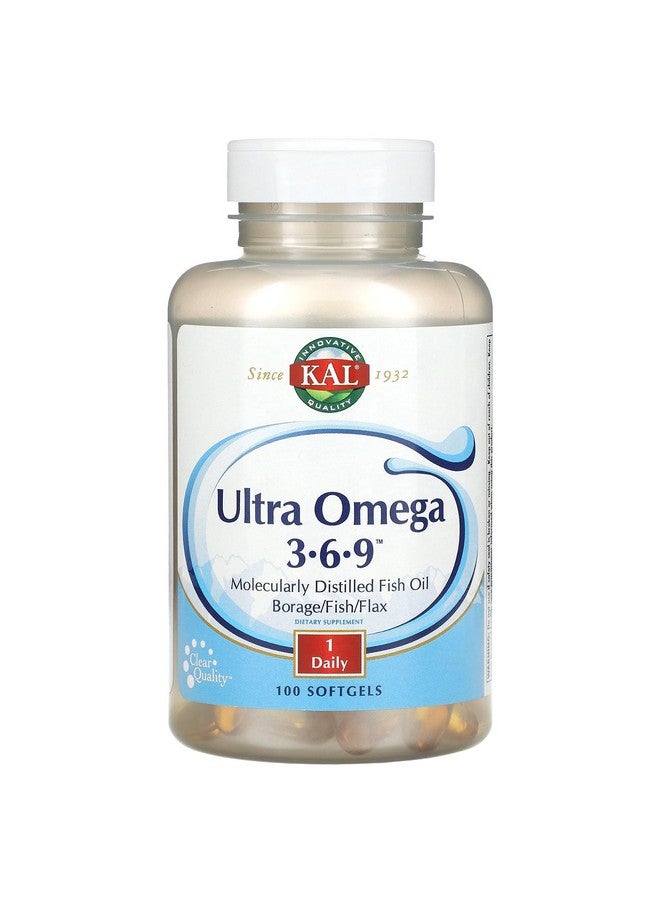 Kal Ultra Omega 3-6-9, 100 Softgels - Image 1