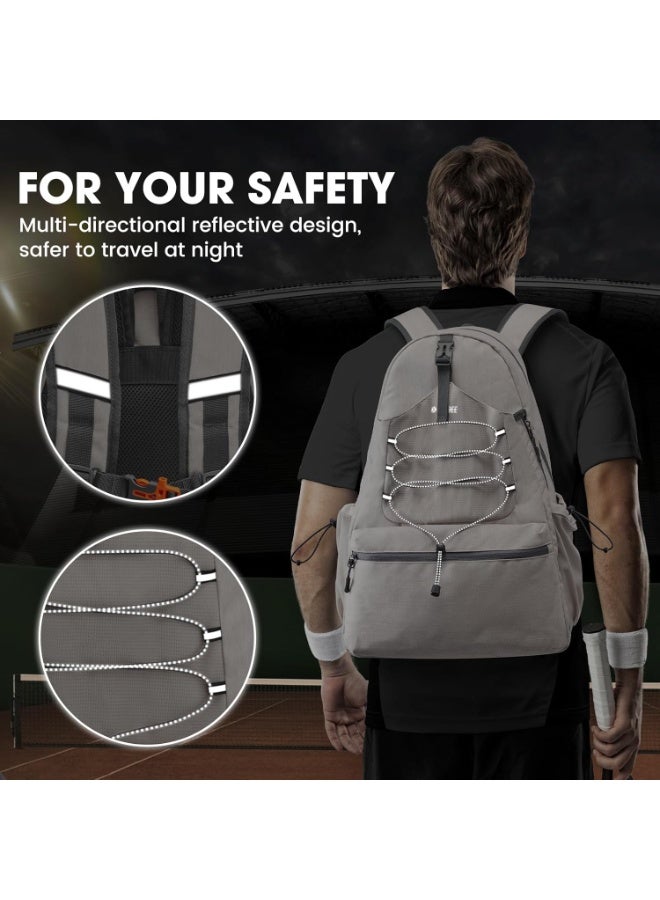 Bukela Tennis Bag, Tennis Backpack for Women Men, Large Pickleball Bag, Holds 4 Rackets with Shoe Compartment - Image 3