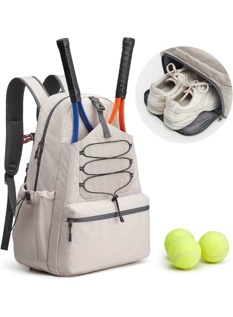 Bukela Tennis Bag, Tennis Backpack for Women Men, Large Pickleball Bag, Holds 4 Rackets with Shoe Compartment - Image 1