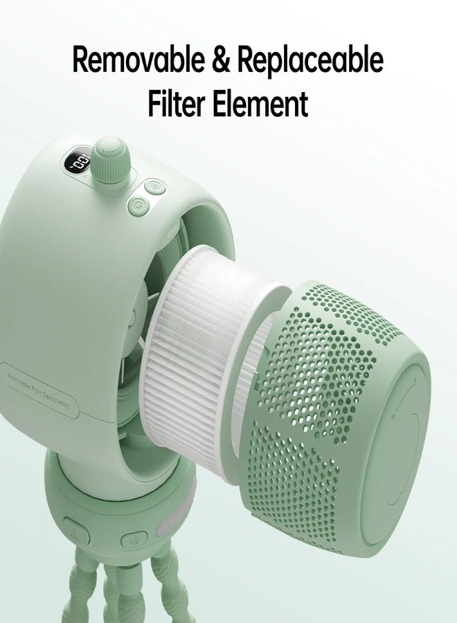 JISULIFE مروحة عربة الأطفال JISULIFE Life2 (4000mAh) - أخضر FSL02R-A0104001 - Image 5