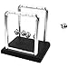 Yoqanr Newtons Cradle Balance BallsPendulum Balls with Black BaseNewtons Cradle PendulumDesk Decor for MenPhysics ToysMetal Creative Ornament CraftsMind Bending Desk Sculpture Large Black - Image 4