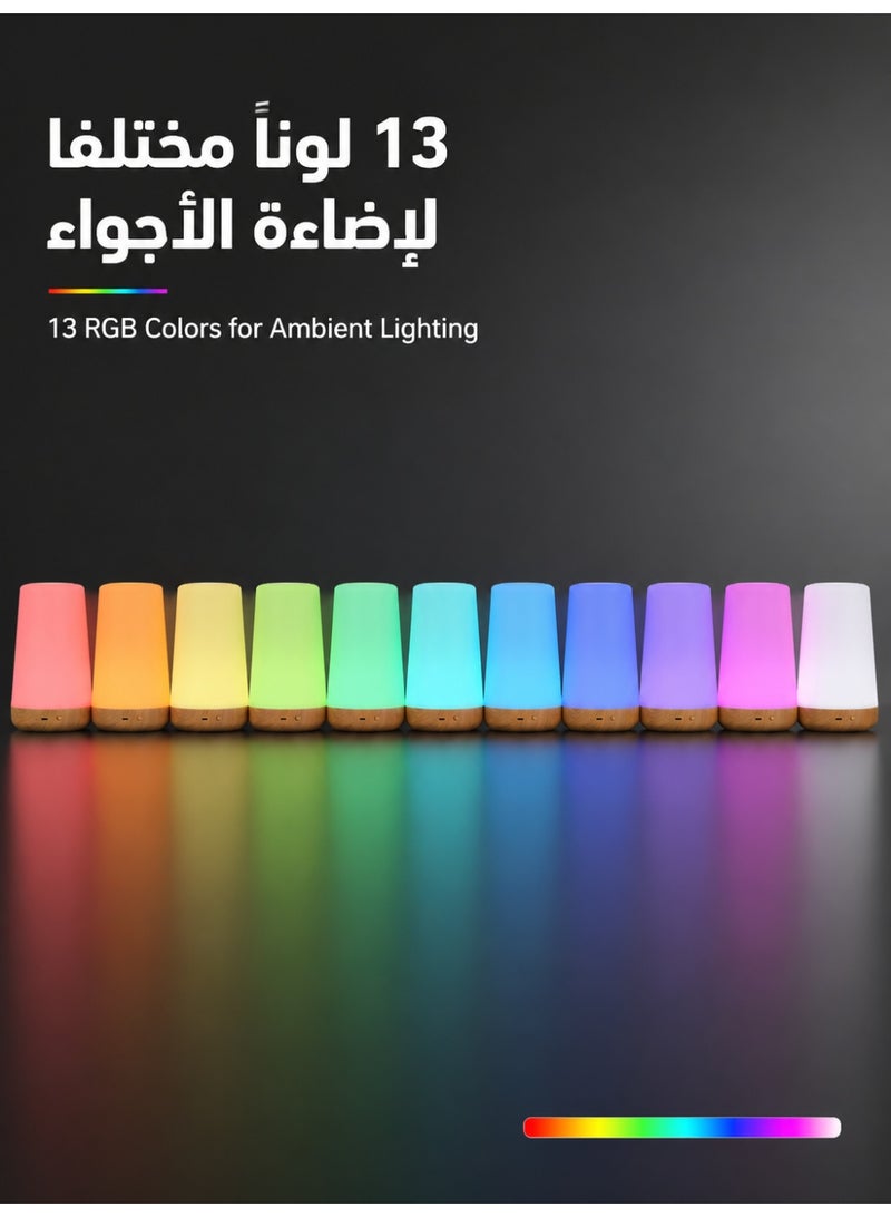 LED Night Light | Bedside Table Light | Suitable for Baby Rooms, Children's Rooms, Bedrooms, Outdoors | Dimmable Eye-Friendly Desk Lamp | With Color-Changing Touch Sensor | Remote Control and USB Charging Function - Image 2