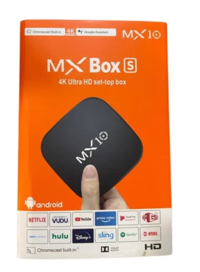 مكس10 Box S Android TV Box with 4K Ultra HD Resolution | Smart Media Player with Android OS, Dual-Band 2.4G/5G WiFi, HDMI & USB Ports | Supports Netflix, YouTube, IPTV, Gaming & Streaming Apps | High-Speed Home Entertainment Box for Any TV Setup  - Image 3