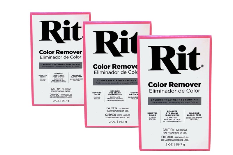 Rit Dye Laundry Treatment Color Remover Powder, 2 oz, 3-Pack - Image 1