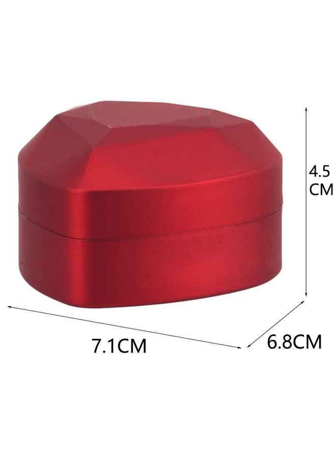 Ant Heart Shaped Ring Gift Box with LED Light, Earrings Jewellry Display Gift Box for Wedding Engagement Birthday and Anniversary(Red)  - Image 2