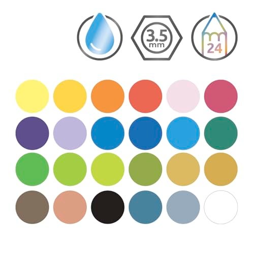 Derwent Watercolour Pencils Tin, Painting & Drawing, Ideal for Blending & Layering, Wax-Based, Professional Quality - 32883 (Set of 24) - Image 2