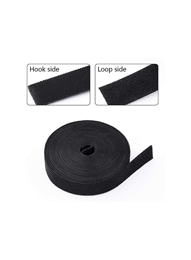 LEHSGY إدارة مرتبة 10 متر، شريط تثبيت لاصق من نوع LEHSGY، روابط كابلات قابلة لإعادة الاستخدام، أحزمة لاصقة ذاتية، شريط فيلكرو لتنظيم الكابلات للكمبيوتر، التلفاز، الطاقة وكابلات أخرى - (15MM*10M) - Image 3