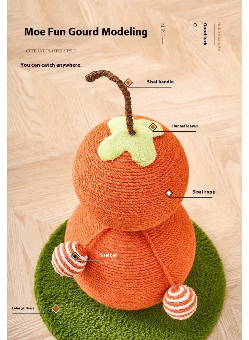 A.M Cat Scratching Post,Gourd Post Cat Scratching Post with Sisal Rope, with Stable Base,Natural Wear-Resistant Sisal Scratching Posts Cat Toys Seats Furniture for Climbing - Image 3