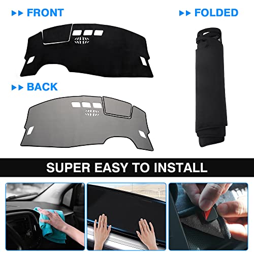 Autorder غطاء لوحة القيادة من Autorder لسيارة فولكس فاجن ID.4 VW ID4 2021-2025 ملحقات غطاء لوحة القيادة من الفلانيل واقي من أشعة الشمس والأشعة فوق البنفسجية - Image 5