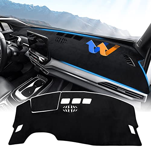 Autorder غطاء لوحة القيادة من Autorder لسيارة فولكس فاجن ID.4 VW ID4 2021-2025 ملحقات غطاء لوحة القيادة من الفلانيل واقي من أشعة الشمس والأشعة فوق البنفسجية - Image 1