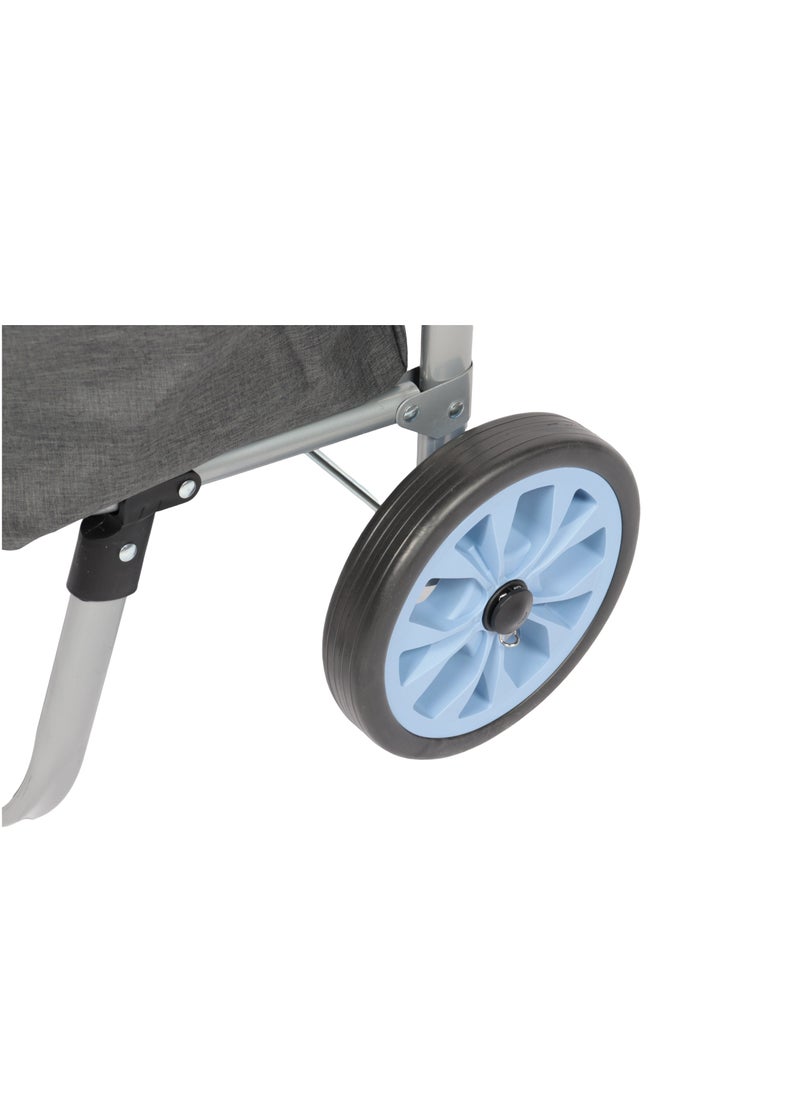 HOMEVEO - Multi-purpose shopping cart with a stylish and sturdy design with large storage pockets and features durable, non-slip foam wheels with a comfortable handle for hand comfort. - Image 1