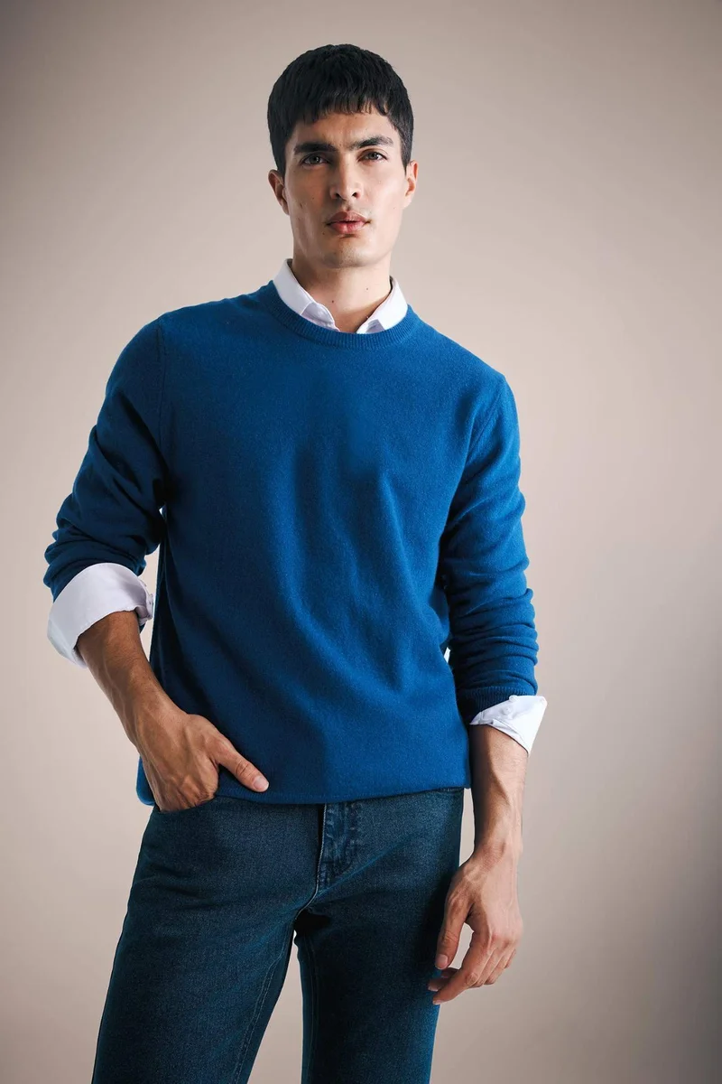 ديفاكتو Standard Fit Crew Neck Knitwear Pullover