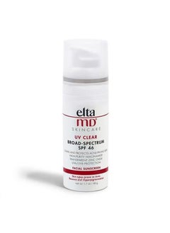 Elta MD UV Clear Broad-Spectrum SPF 46 Sunscreen, UVA/UVB Protection, Waterproof Sunscreen with Antioxidants, Oil-Free Formulation, 1.7 oz / 48 g  - Image 1