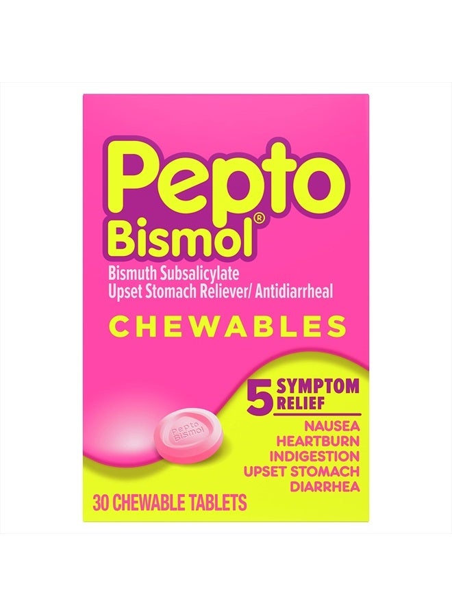 Pepto Bismol Peptobismol Chewable Tablets 30 Ct - Image 1