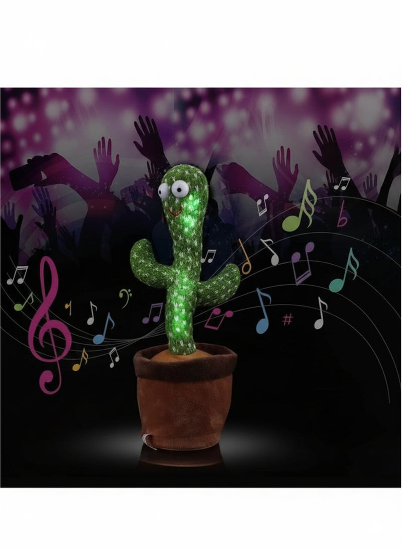 vexa pro Electric Dancing Cactus Toy for Kids | Singing & Talking Repeating Parrot Cactus | 120 Songs, LED Light-Up, USB Rechargeable | 2025 Upgraded Plush Toy for Babies & Toddlers - Image 5