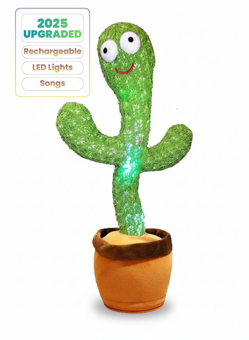 vexa pro Electric Dancing Cactus Toy for Kids | Singing & Talking Repeating Parrot Cactus | 120 Songs, LED Light-Up, USB Rechargeable | 2025 Upgraded Plush Toy for Babies & Toddlers - Image 1