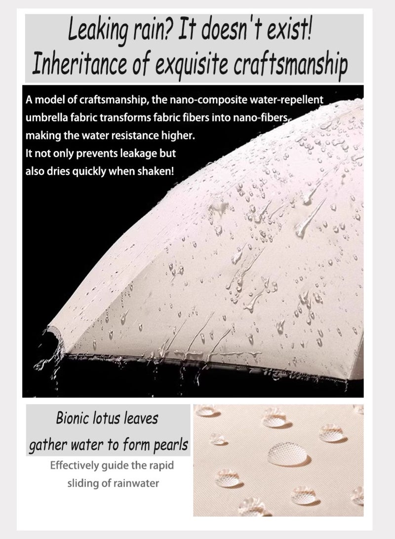 سوفي مظلة أوتوماتيكية بإبزيم - حماية من الشمس UPF50+، تفتح وتغلق في ثانية واحدة، مقبض حلقي معلق، مقاومة للماء من الشمس والمطر - Image 4