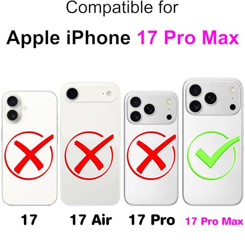 KENHONER Designed for iPhone 17 Pro Max Case Wallet,Women Flip Folio Cover with Embossed PU Leather Stand Credit Card Holders Slots Wrist Strap Phone Case for iPhone 17 Pro Max (Blue Butterfly) - Image 2