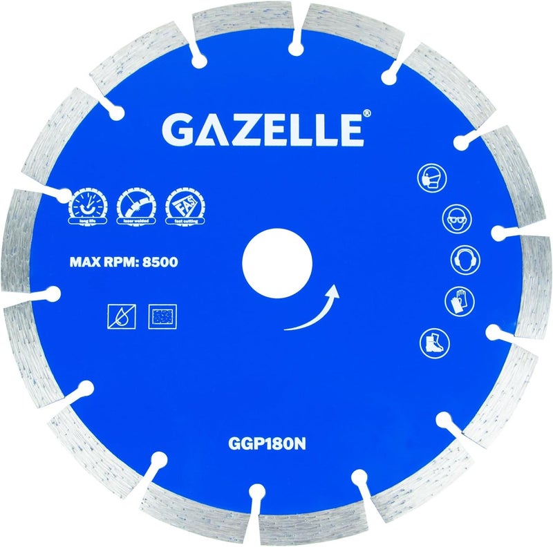 Gazelle 7 Inch Diamond Saw Blade for Concrete Cutting