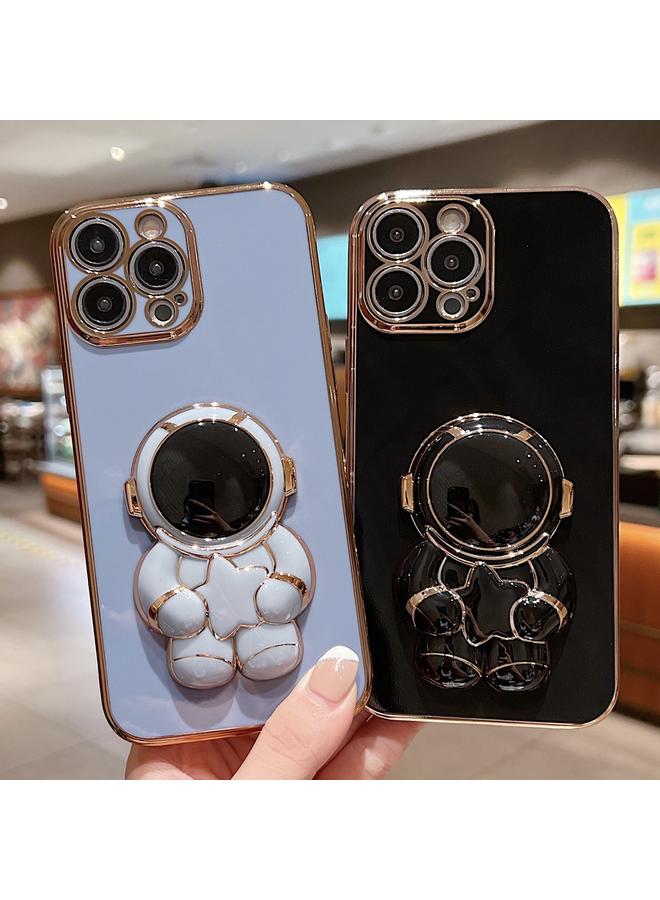اس-توب جراب لهاتف iPhone 12 mini Embrace Stars حامل رائد فضاء مطلي بالكهرباء - Image 4