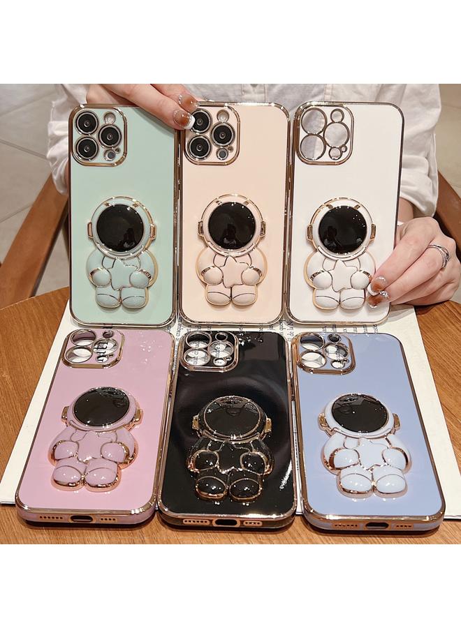 اس-توب جراب لهاتف iPhone 12 mini Embrace Stars حامل رائد فضاء مطلي بالكهرباء - Image 2