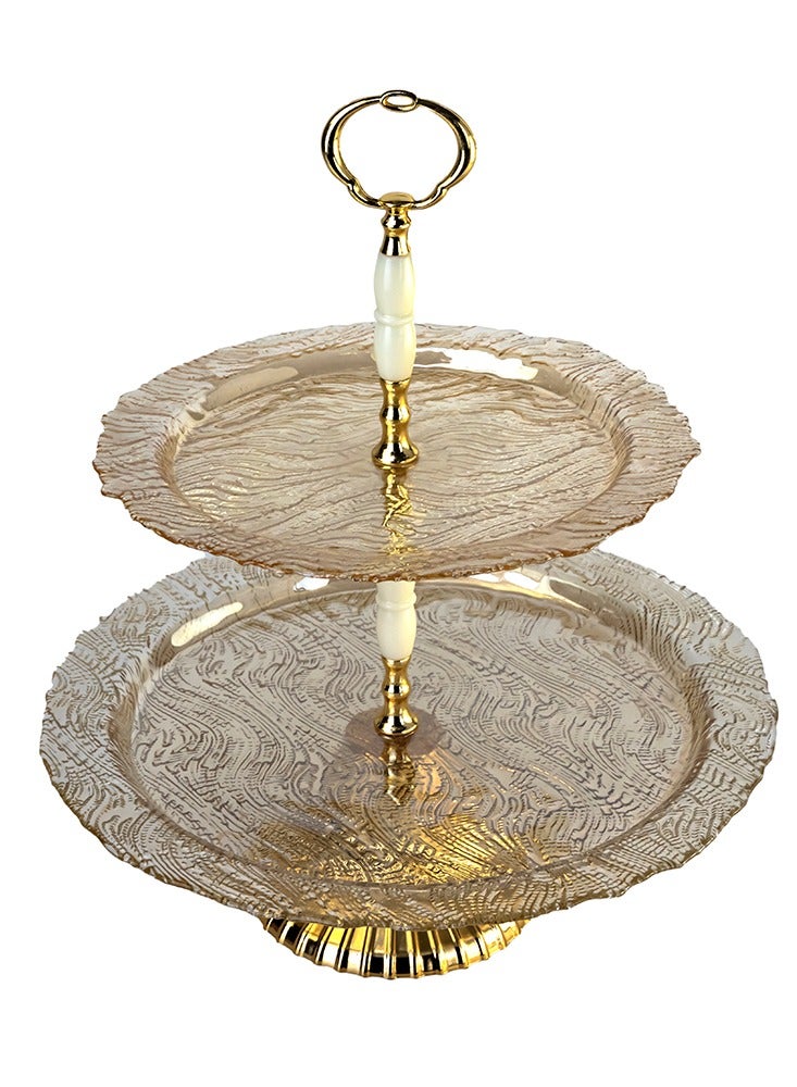 حامل بسكويت زجاجي لامع 28-25 مخطط - Image 2