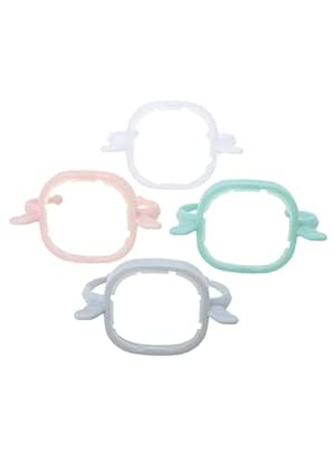 Ergonomic Baby Bottle Handles 4 Pack For Easy Holding Safe Drinking Newborn Toddler - Image 1