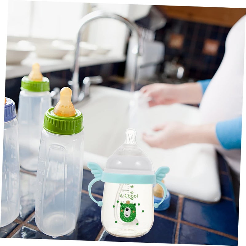 Ergonomic Baby Bottle Handles 4 Pack For Easy Holding Safe Drinking Newborn Toddler - Image 3