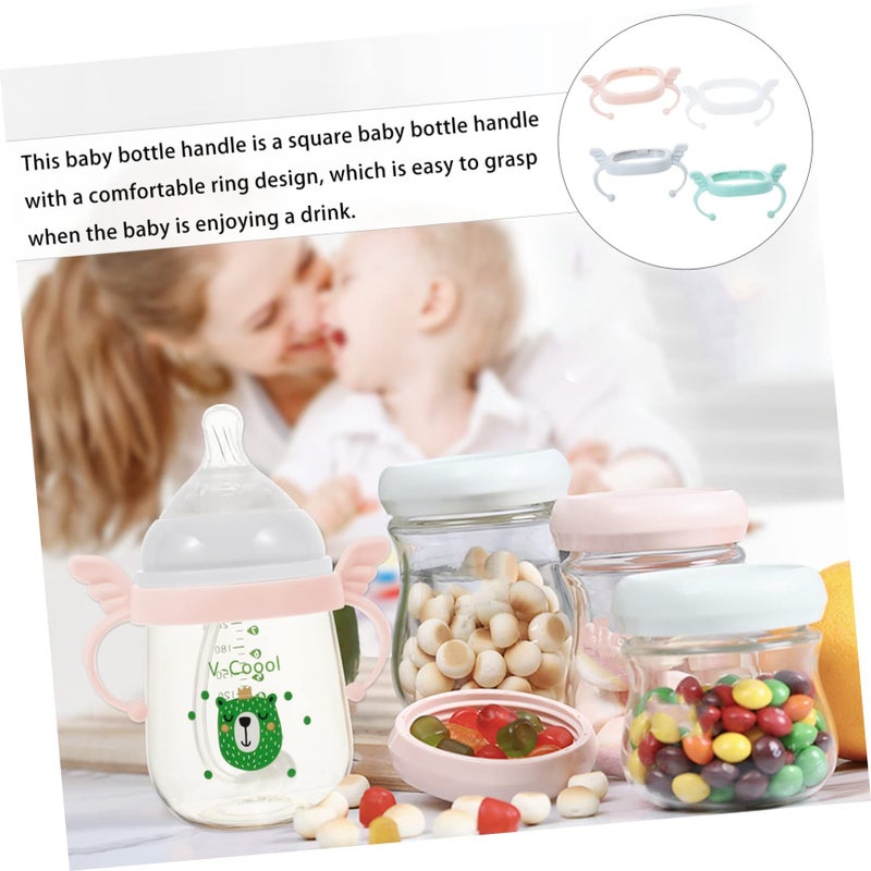 Ergonomic Baby Bottle Handles 4 Pack For Easy Holding Safe Drinking Newborn Toddler - Image 5