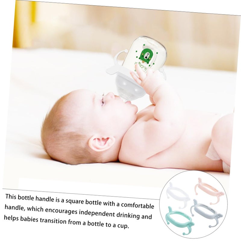 Ergonomic Baby Bottle Handles 4 Pack For Easy Holding Safe Drinking Newborn Toddler - Image 4