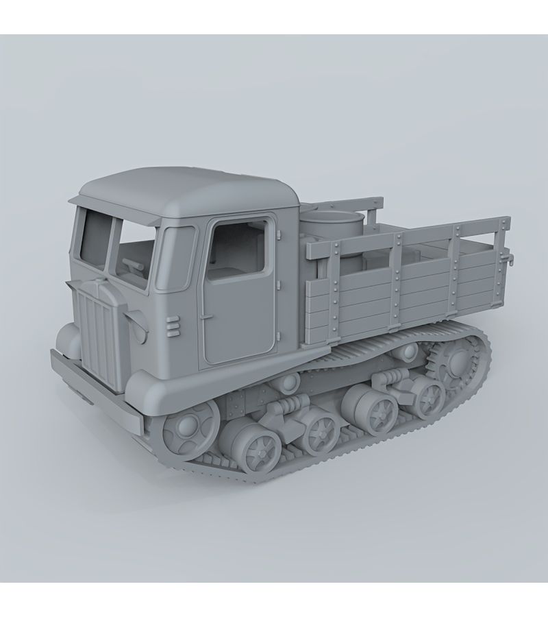 1 56 Scale Soviet STZ 5 Tractor With 2 Fuel Drum And 5 Ammo Box Unpainted Resin Static Model Tracked Artillery Tractor Display Model For Wargaming - Image 4