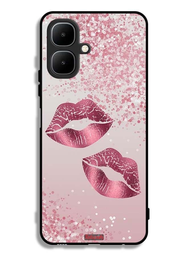 Tolwak Tecno Pop 10 Protective Case Cover Glitter Lips