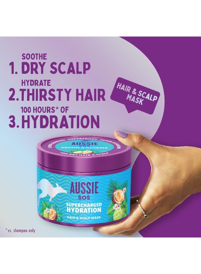 Aussie SOS Soothe & Hydrate Hair & Scalp Mask 500ml - Image 4