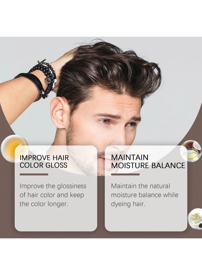 HOEGOA Color Depositing Hair Mask, Hair Dye Conditioner, Hair Dye Shampoo Dark Brown with Persea Gratissima and Cocos Nucifera Oil, Repairs the Hair Elasticity and Flexibility 50g/1.76oz - Image 3