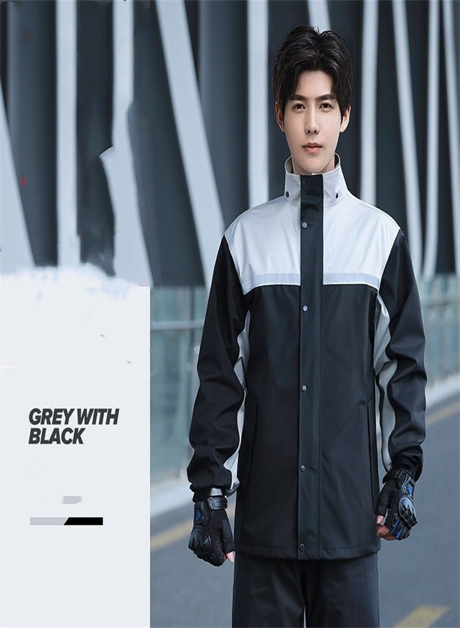 Loquat Raincoat And Pants Set Grey/Black  - Image 1
