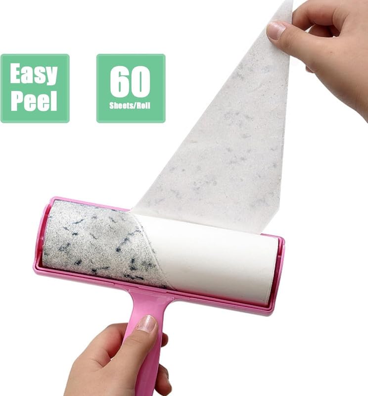 VazzLox Lint Roller for Clothes 240 Sheets (4 Rolls, 60 Sheets/Rolls) Lint Remover for Clothes Easy Tear Sheets Clothes Roller Cleaner Fabric Shaver for Lint, Pet Hair, Dust - Image 4