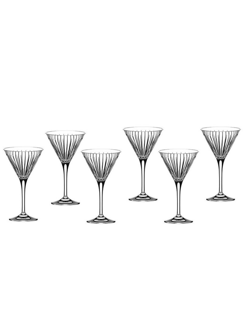 Generic Timeless Calice Martini Glass 6-Piece Set 210ml 