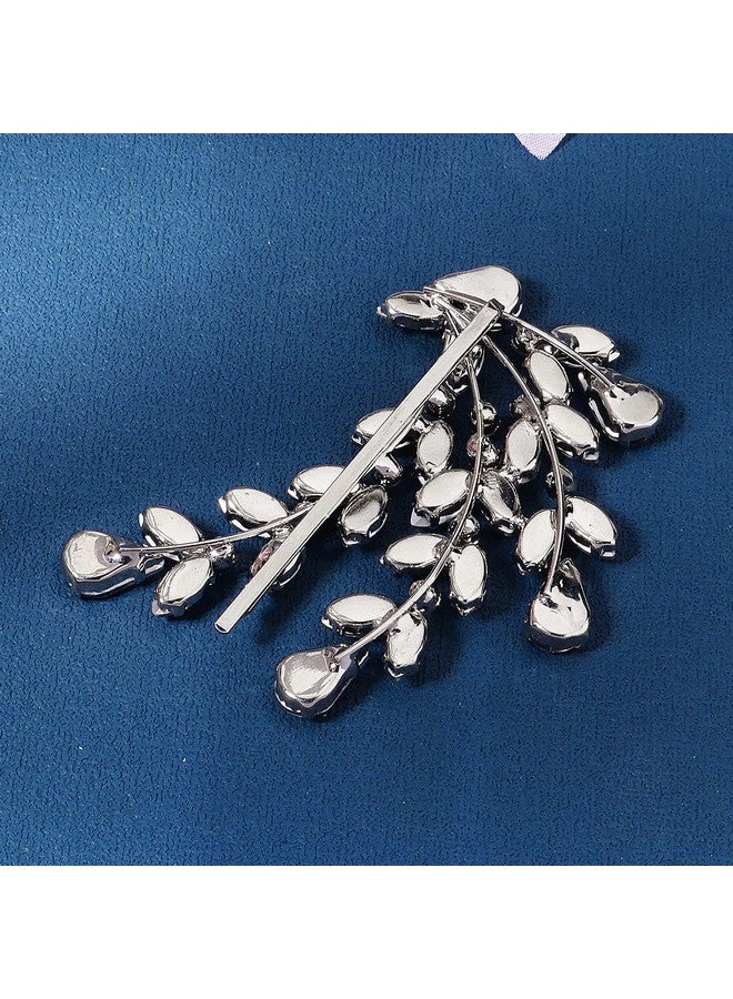 Chargances Bridal Crystal Hair Clip Rhinestone Hair Clips French Barrette Design Wedding Hair Clips Elegant Hair Accessories For Women Girls - Image 4