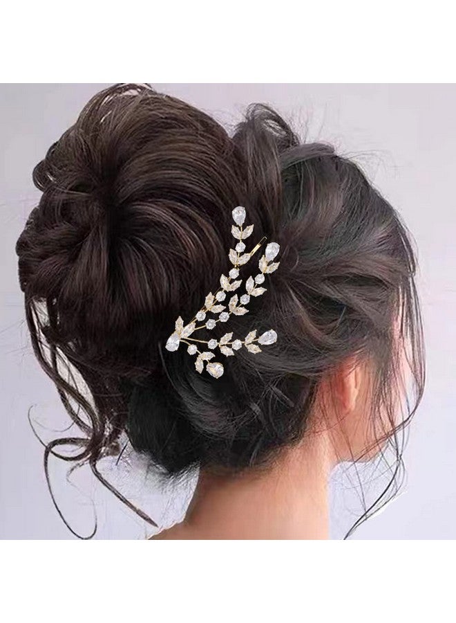 Chargances Bridal Crystal Hair Clip Rhinestone Hair Clips French Barrette Design Wedding Hair Clips Elegant Hair Accessories For Women Girls - Image 5