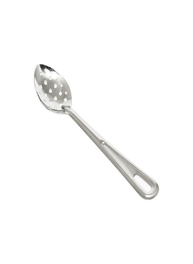 TrueCraftware- 11" Stainless Steel Solid and Perforated Basting Spoon with Hanging Slot Set of 2- Basting Utensil Spoon for Mixing Stirring Cooking & Serving Kitchen Accessories - Image 4