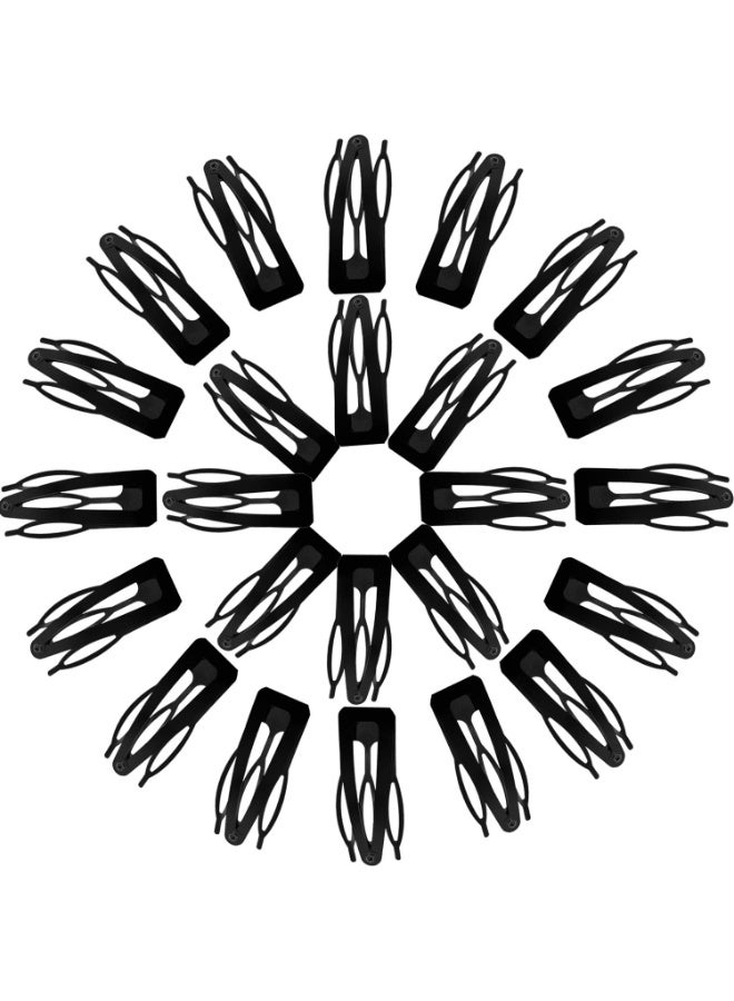 24 قطعة من مشابك الشعر مزدوجة القبضة، مشابك معدنية كبس، دبابيس شعر نسائية لتصفيف الشعر، مستلزمات صالونات التجميل (أسود، 2 بوصة) - Image 5