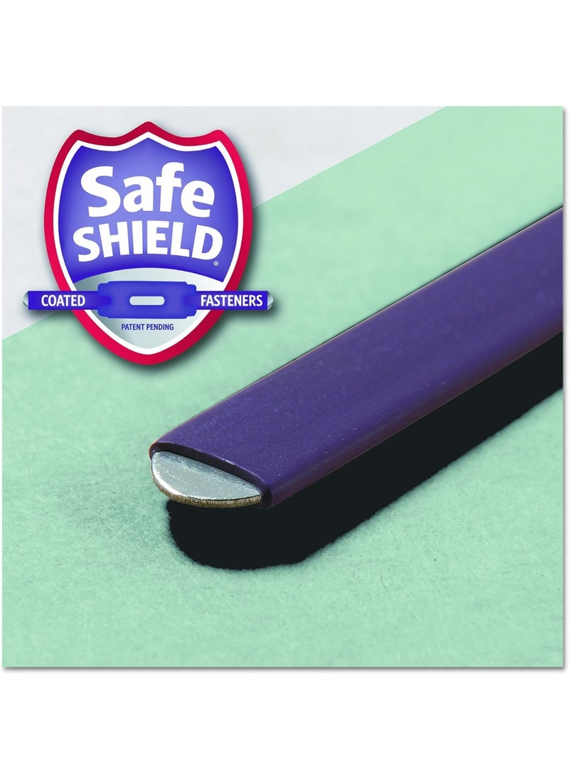 Smead Smead Pressboard Fastener File Folder with SafeSHIELD Fasteners, 2 Fasteners, 2/5-Cut Tab Right of Center Position, 2" Expansion, Guide Height, Letter Size, Gray/Green, 25 per Box (14982)  - Image 3
