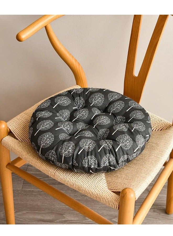 Optico Chair Pads Seat Cushion with Ties, Round Chair Seat Pads Sofa Pillows Cashmere Meditation Pillow Thicken Tatami Floor Cushion Sofa Chair Pads Car Seat Cushion for Office Yoga - Image 1