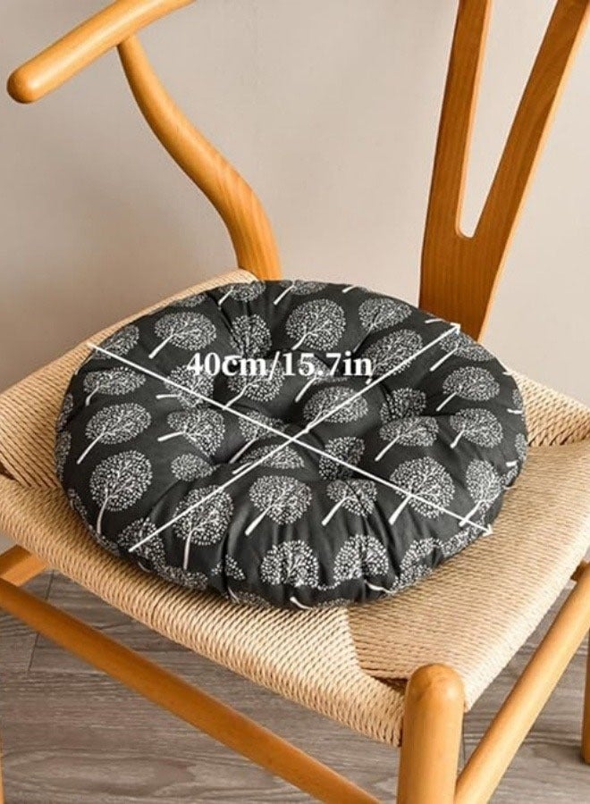 Optico Chair Pads Seat Cushion with Ties, Round Chair Seat Pads Sofa Pillows Cashmere Meditation Pillow Thicken Tatami Floor Cushion Sofa Chair Pads Car Seat Cushion for Office Yoga - Image 2