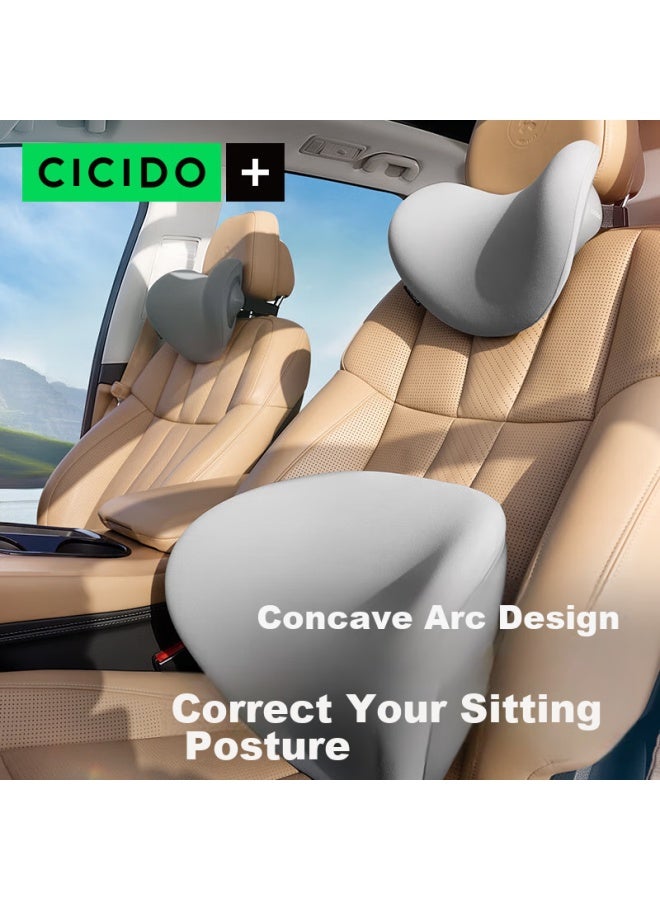 Cicido Car Headrest, Neck Support Pillow For Vehicles, High-end Lumbar Support Cushion For Seats, D023020 Mida Black - Image 3